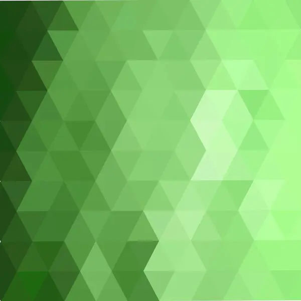 Abstrakter Low Poly Hintergrund Von Dreiecken Grünen Farben — Stockvektor