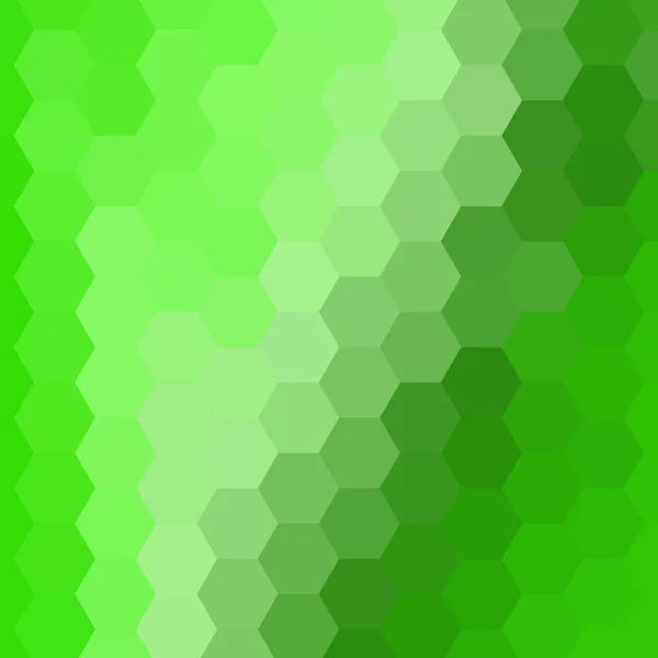 Grön Hexagon Olika Gröna Nyanser Abstrakt Vektor Bakgrund — Stock vektor