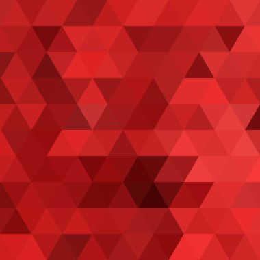 Kırmızı üçgen arka plan. Soyut vektör çizimi. Dekor ögesi.