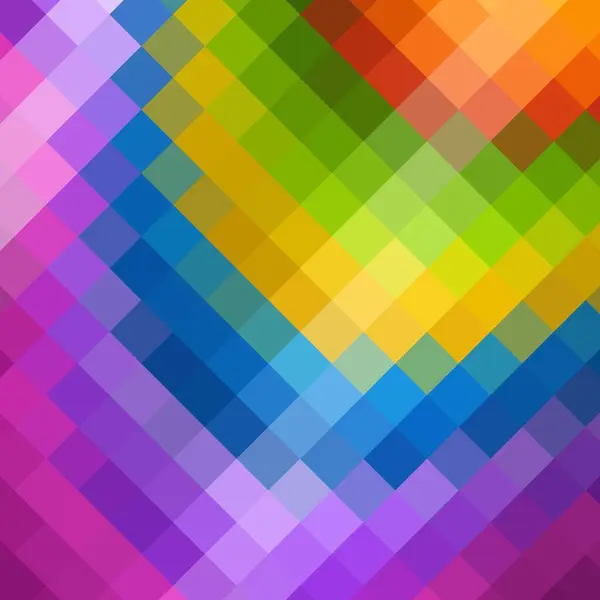 Beyaz Kopya Alanı Olan Soyut Spektrum Renkli Alt Mozaik — Stok Vektör