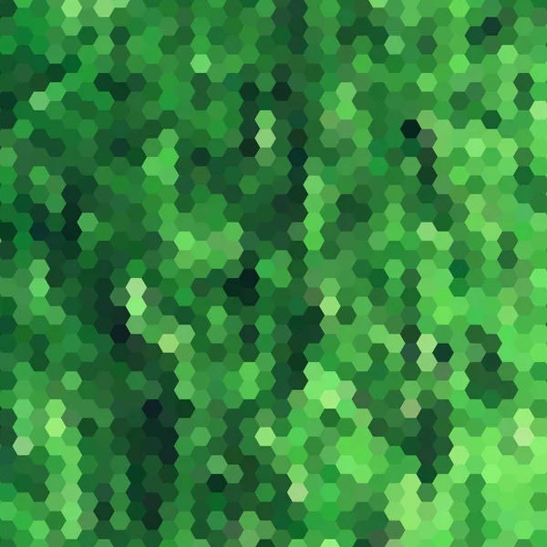 Zelené Geometrické Pozadí Vektorová Ilustrace Polygonální Styl Šestiúhelníků — Stockový vektor