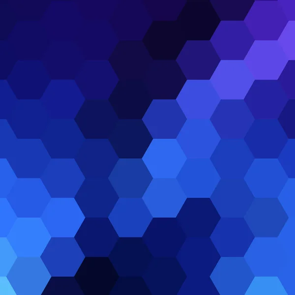 Abstrakter Vektorhintergrund Mosaik Polygonaler Stil Blaue Sechsecke Vorlage Für Präsentation — Stockvektor