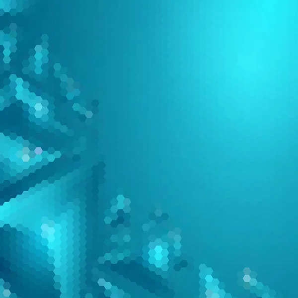 Fond Vectoriel Abstrait Mosaïque Style Polygonal Hexagones Bleus Modèle Présentation — Image vectorielle