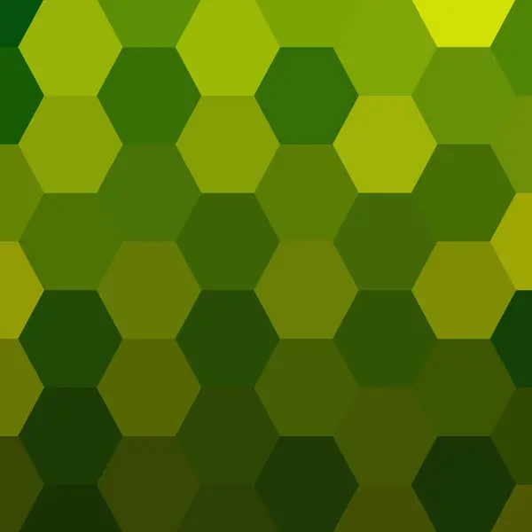 Abstraktní Vektorové Pozadí Mozaika Polygonální Styl Zelené Šestiúhelníky — Stockový vektor