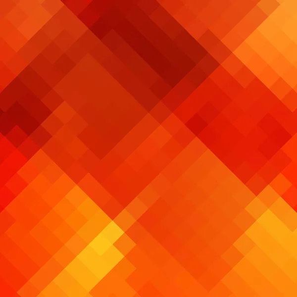Sfondo Geometrico Arancione Illustrazione Vettoriale Stile Poligonale Pixel — Vettoriale Stock