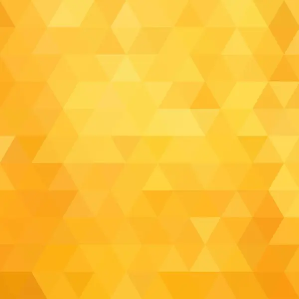 黄色の幾何学的背景 三角形多角形のスタイル — ストックベクタ