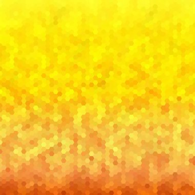 Soyut vektör arkaplanı. Geometrik görüntü. Çokgen stili. Sarı altıgen.