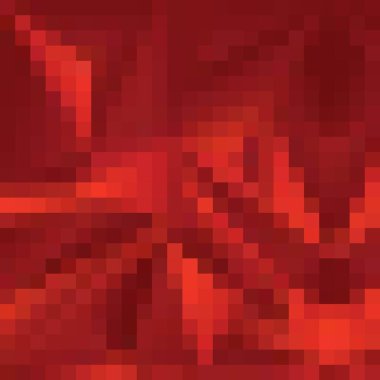 Soyut kırmızı piksel arkaplanı. Geometrik çizim.