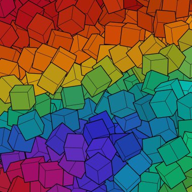 Küplerin renkli arka planı. Tasarım elemanı. Vektör şablonu.