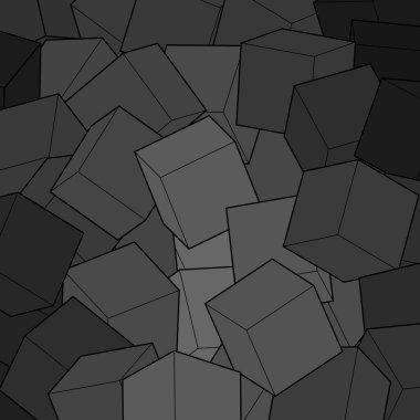 Geometrik gri arkaplan. Küp Şablonu düzeni