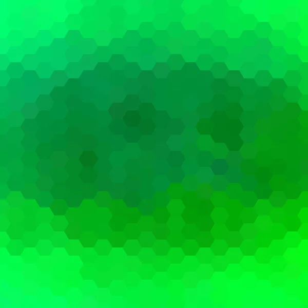 Fond Géométrique Vert Style Polygonal Disposition Échantillon Hexagons — Image vectorielle