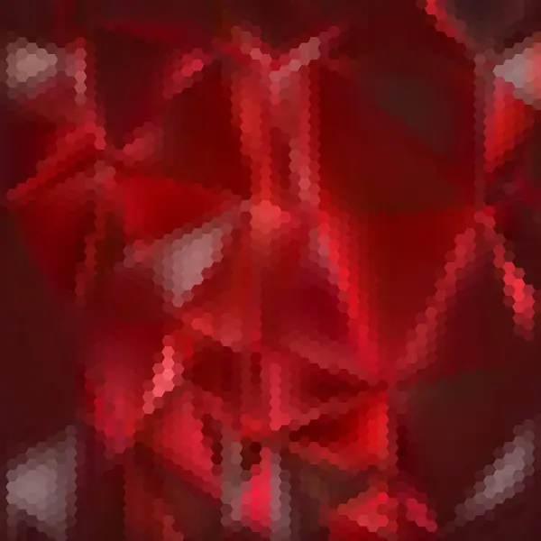 Latar Belakang Gaya Poligonal Heksagonal Gambaran Geometrik Figur Merah - Stok Vektor