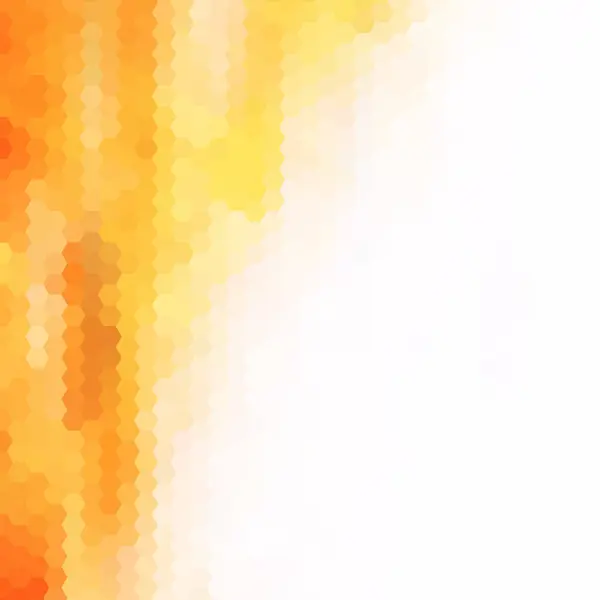 주황색 기하학적 폴리곤 스타일 라우트 육각형 — 스톡 벡터