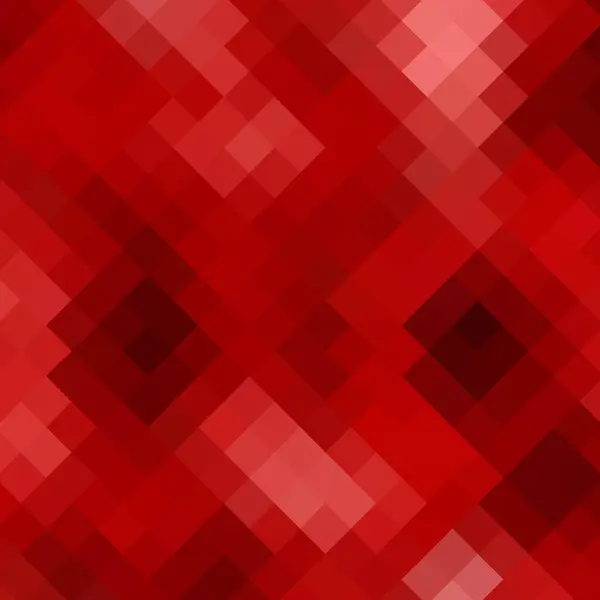 Elemen Desain Geometris Merah Vektor Ilustrasi Dalam Gaya Poligonal Piksel - Stok Vektor