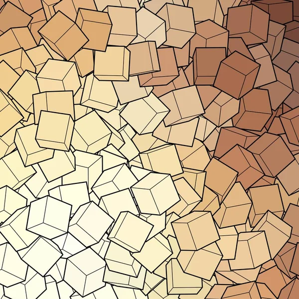 Бежевые Кубики Многоугольный Стиль Элементов Дизайна — стоковый вектор