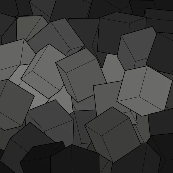 Grauer Hintergrund Aus Würfeln Polygonaler Stil Gestaltungselement — Stockvektor