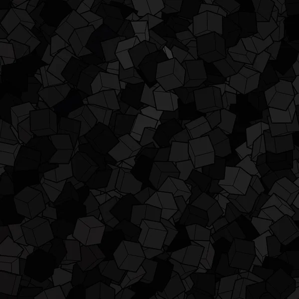 Geometrischer Hintergrund Präsentationsvorlage Vektorhintergrund Polygonaler Stil Mosaik Schwarze Würfel — Stockvektor