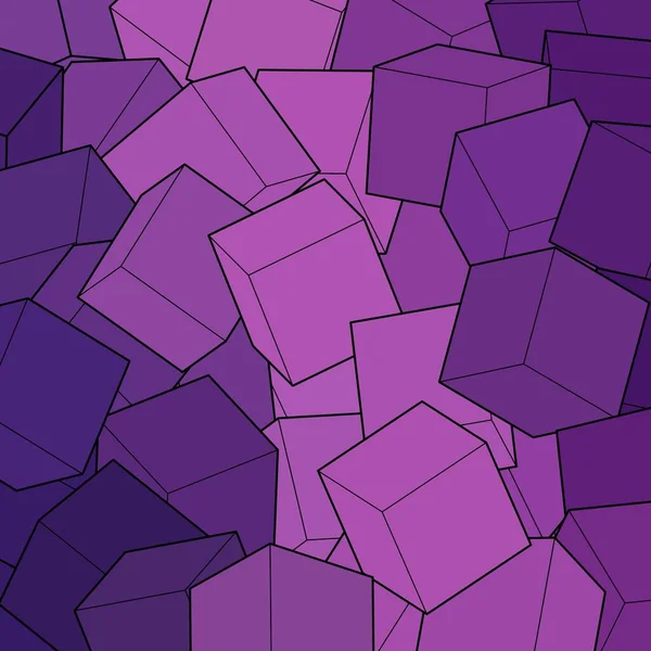 Fond Vectoriel Abstrait Échantillon Cubes Violets — Image vectorielle