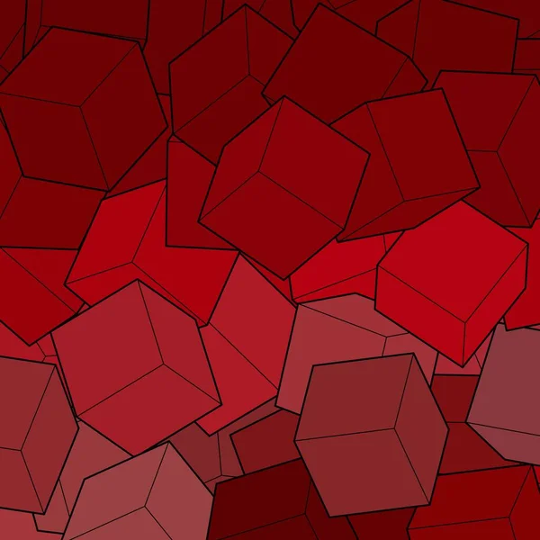Geometrischer Hintergrund Rotes Pixel Muster Polygonaler Stil — Stockvektor