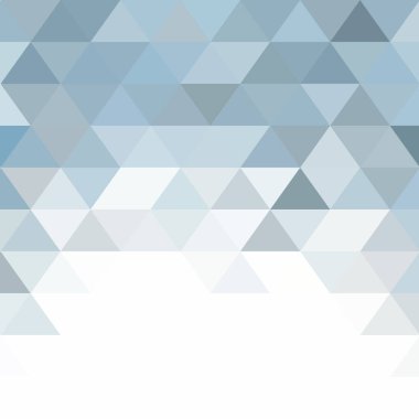 Geometrik soyut arkaplan. Vektör görüntüsü. Çokgen stili. Mavi üçgenler.