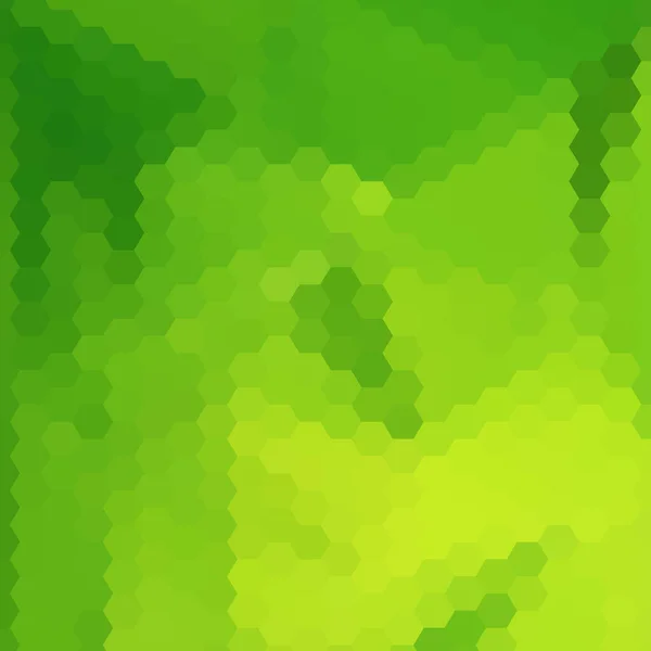 Grüner Geometrischer Hintergrund Vektorillustration Polygonale Sechsecke — Stockvektor