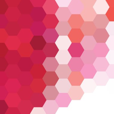 Kırmızı altıgen arka plan. Modern geometrik arkaplan.