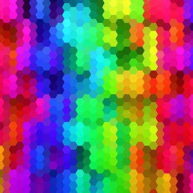 Renkli geometrik arkaplan. Vektör çizimi. Çokgen biçim Altıgenler