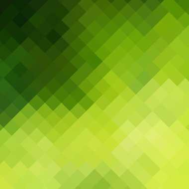 Yeşil piksel arka plan. Bir sunum için vektör şablonu.