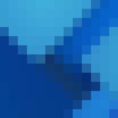 Geometrik arkaplan. Sunum şablonu. Vektör arkaplanı. Çokgen stili. Mozaik Mavi piksel