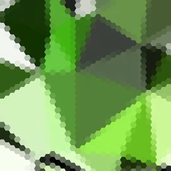 Grön Geometrisk Bakgrund Polygonal Stil Prov Layout Hexagons — Stock vektor