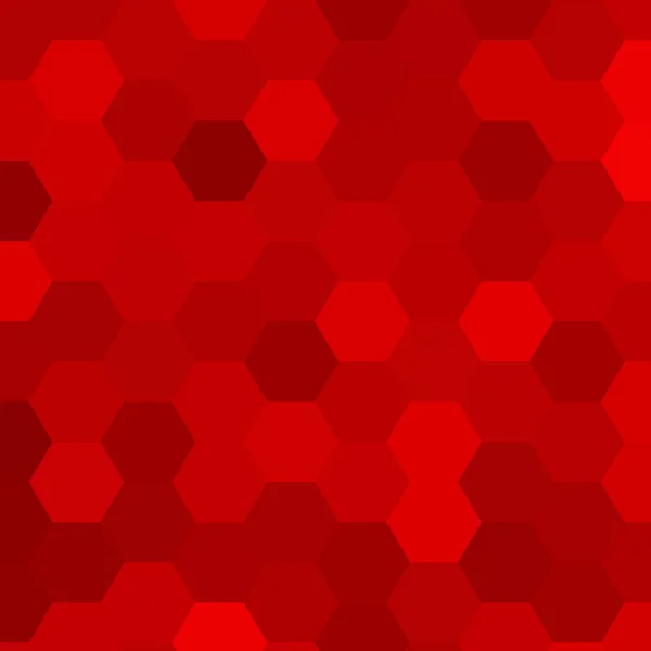Geometrikus Kép Absztrakt Vektor Háttér Színes Háttér Vörös Hexagonok — Stock Vector