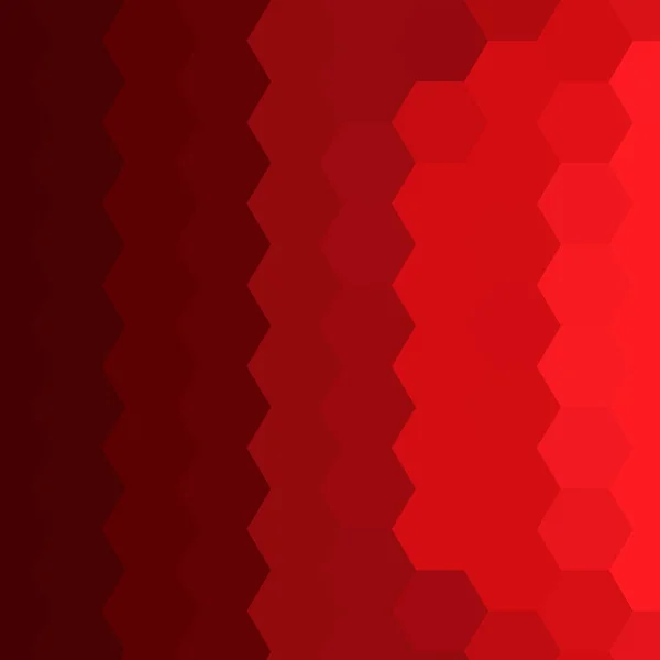 Röd Hexagonal Konsistens Tech Bakgrund Svart Rendering Illustration — Stock vektor