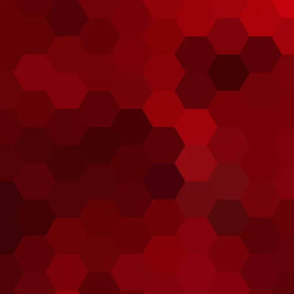 Piros Geometriai Háttér Sokszögletű Minta Elrendezése Hexagons — Stock Vector