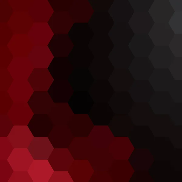 幾何学的背景 背景のためのカラフルなテンプレート 赤と黒の六角形 — ストックベクタ