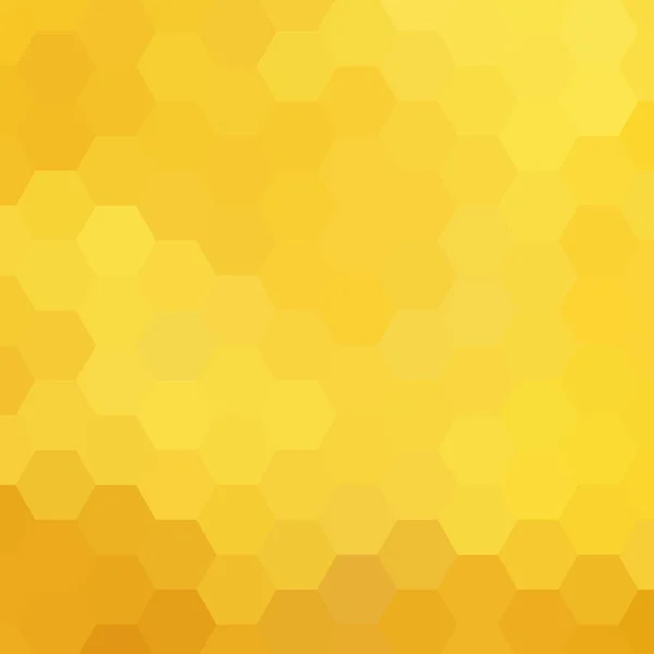 黄色六角形抽象ベクトル設計の背景 — ストックベクタ