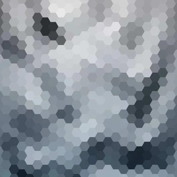 Fond Vectoriel Abstrait Mosaïque Style Polygonal Hexagones Gris Modèle Présentation — Image vectorielle