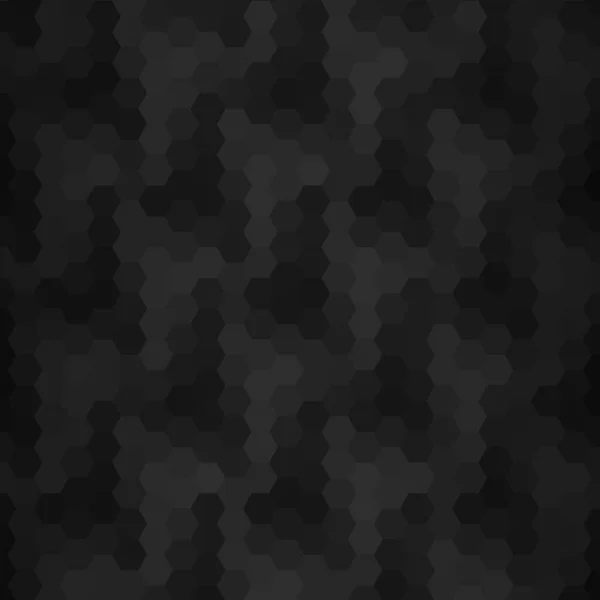 Тёмно Серый Шестиугольный Текстурный Фон Чёрный Рендеринг Иллюстрация — стоковый вектор