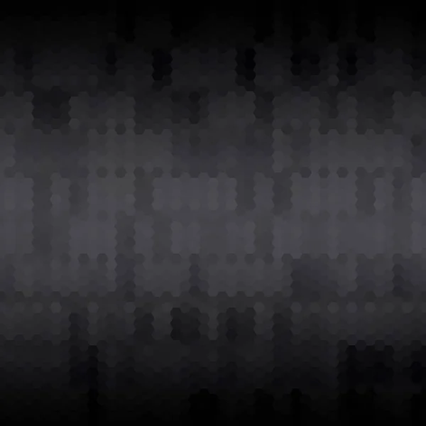 Sötét Szürke Hatszögletű Textúra Technikai Háttér Fekete Renderelés Illusztráció — Stock Vector
