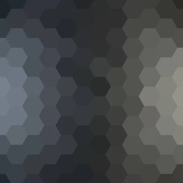Cinza Escuro Hexagonal Textura Tecnologia Fundo Preto Renderização Ilustração — Vetor de Stock