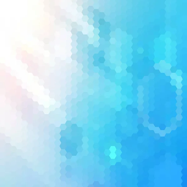Krásná Světle Modrá Barva Šestiúhelníkové Pozadí Vektorová Ilustrace Polygonální Vzor — Stockový vektor