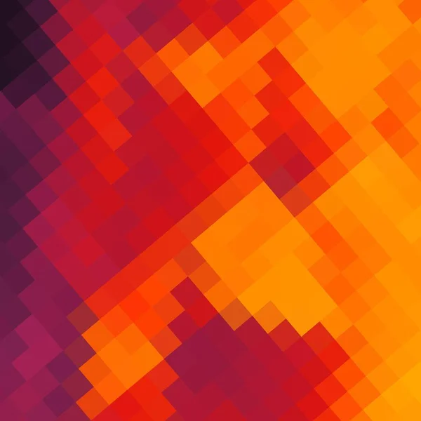 Elemento Design Geometrico Illustrazione Vettoriale Stile Poligonale Pixel Arancione — Vettoriale Stock