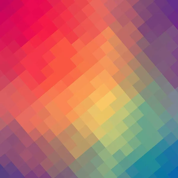 Farbiger Pixelhintergrund Polygonalen Stil Mosaik — Stockvektor