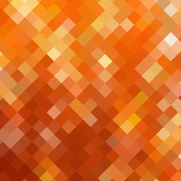 Orange Pixel Bakgrund Geometrisk Illustration — Stock vektor