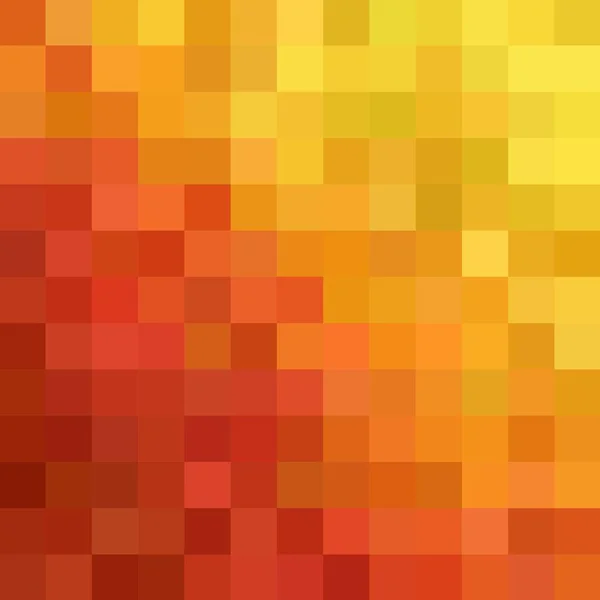 Pomarańczowy Piksel Ilustracja Geometryczna — Wektor stockowy