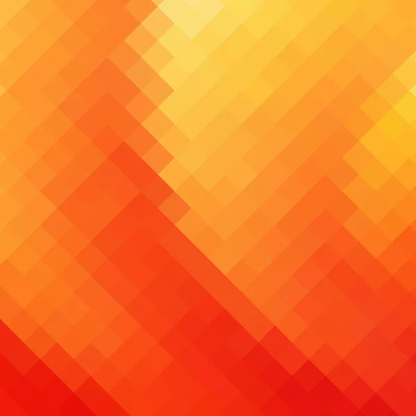 Elemento Design Geometrico Illustrazione Vettoriale Stile Poligonale Pixel Arancione — Vettoriale Stock