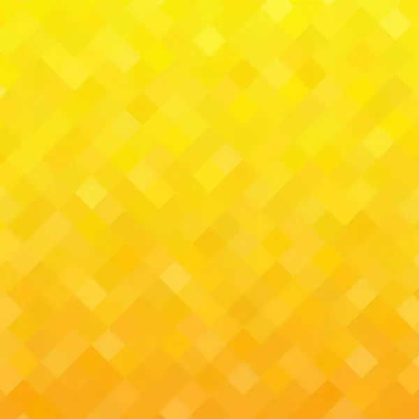 Yellow Pixel Background Geometric Illustration — Stock Vector