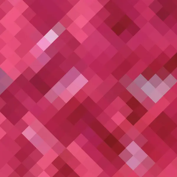 Kırmızı Geometrik Tasarım Elementi Çokgen Biçiminde Vektör Illüstrasyonu Piksel — Stok Vektör