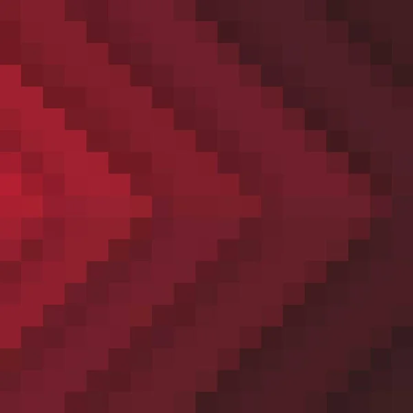 Latar Belakang Merah Pixel Abstrak Gaya Poligonal Ilustrasi Geometris - Stok Vektor