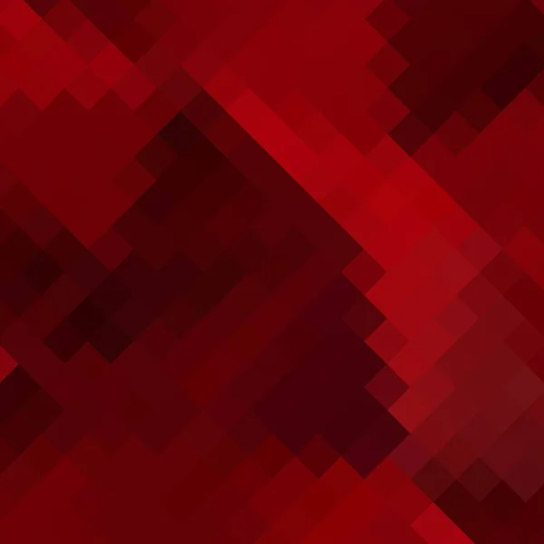 Kırmızı Geometrik Tasarım Elementi Çokgen Biçiminde Vektör Illüstrasyonu Piksel — Stok Vektör