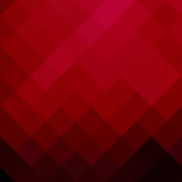抽象的なピクセルレッドの背景 多角形のスタイル ベクトル幾何学図 — ストックベクタ